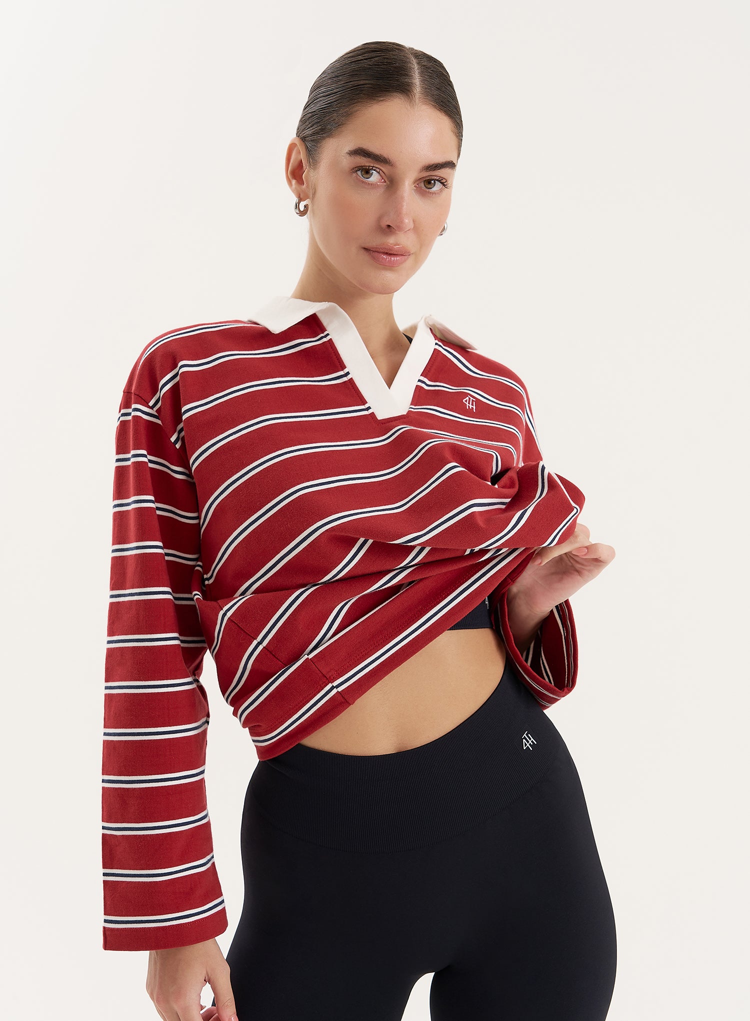 Multi Stripe Oversized Rugby Top
